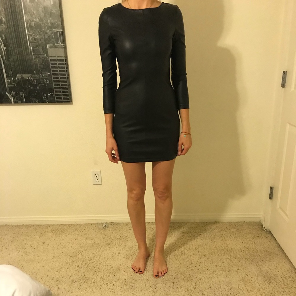 Top shop leather dress